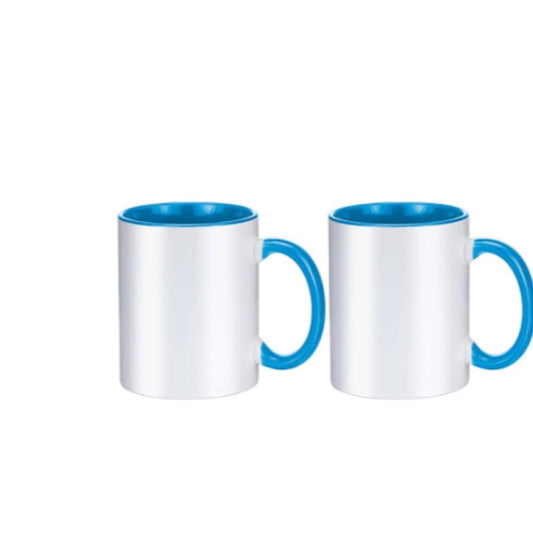Blue and white